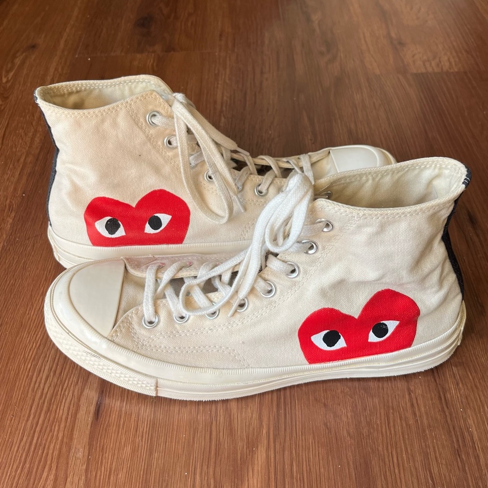 Converse x Comme des Garçons PLAY Chuck 70 Red Heart with Eyes Lace-up Sneakers